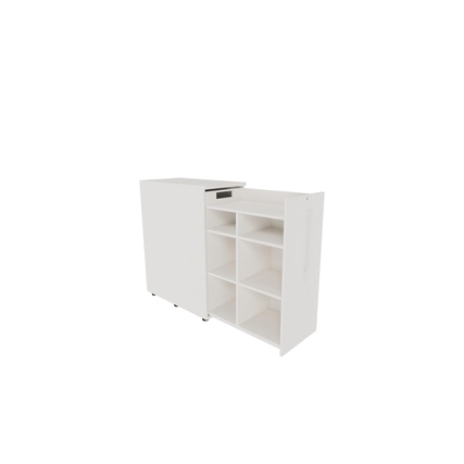Beistellcontainer 463 x 1.115 x 900 mm (B x H x T) rechts offen diamantweiß Produktbild pa_produktabbildung_2 XL