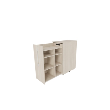 Beistellcontainer 463 x 1.115 x 800 mm (B x H x T) links offen akazie hell Produktbild pa_produktabbildung_2 XL