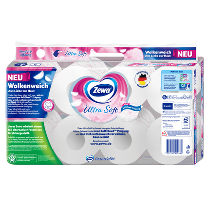 Zewa Toilettenpapier Ultra Soft 8 Rl./Pack. Produktbild pa_produktabbildung_2 XL