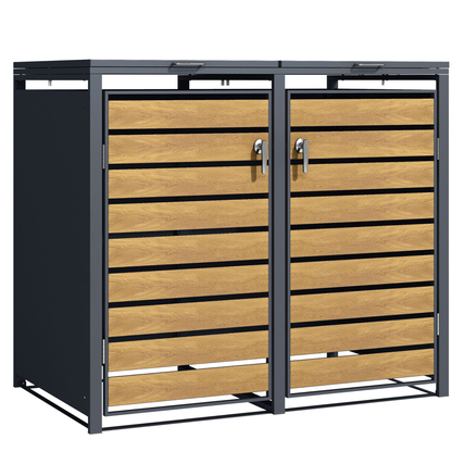 Phoenix Mülltonnenbox 132 x 116 x 80 cm (B x H x T) eiche Produktbild pa_produktabbildung_1 XL