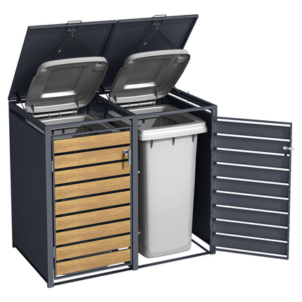Phoenix Mülltonnenbox 132 x 116 x 80 cm (B x H x T) eiche Produktbild pa_ohnedeko_1 XL