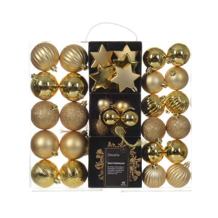 DECORIS Christbaumschmuck Mix gold Produktbild pa_produktabbildung_2 XL