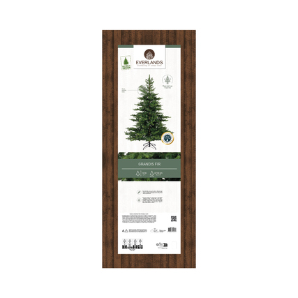 Weihnachtsbaum mit weichen Nadeln und Scharnieraufhängung auf neutralem Hintergrund.