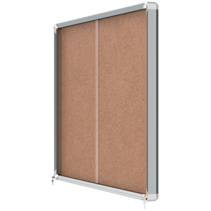 Pinnwand in modernem Design mit Korkoberfläche und silbernem Rahmen zur Wandmontage.