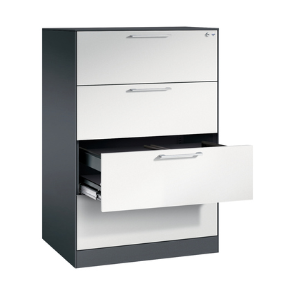 C+P Hängeregistraturschrank Asisto 800 x 1.298 x 600 mm (B x H x T) lichtgrau schwarzgrau Produktbild pa_produktabbildung_2 XL