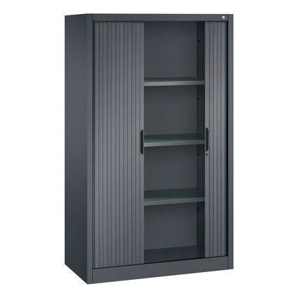 C+P Rollladenschrank Omnispace 1.000 x 1.660 x 420 mm (B x H x T) 4 Ordnerhöhen schwarzgrau Produktbild pa_produktabbildung_2 XL