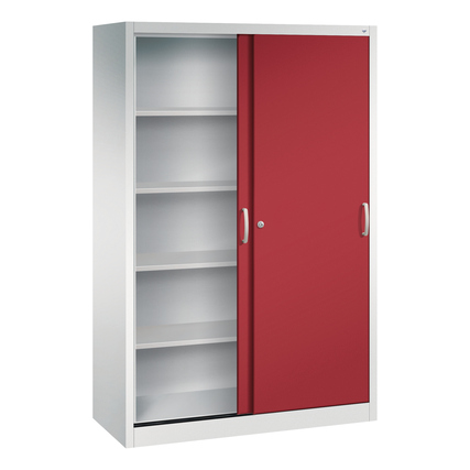 C+P Schiebetürenschrank Acurado 1.200 x 1.950 x 500 mm (B x H x T) lichtgrau rubinrot Produktbild pa_produktabbildung_2 XL