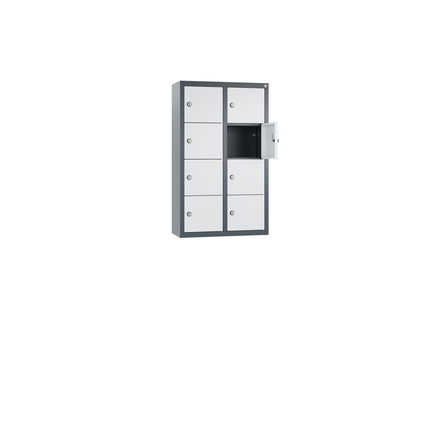 C+P Wandschließfach Intro 460 x 770 x 200 mm (B x H x T) 8 Fächer anthrazitgrau lichtgrau Produktbild pa_produktabbildung_2 XL