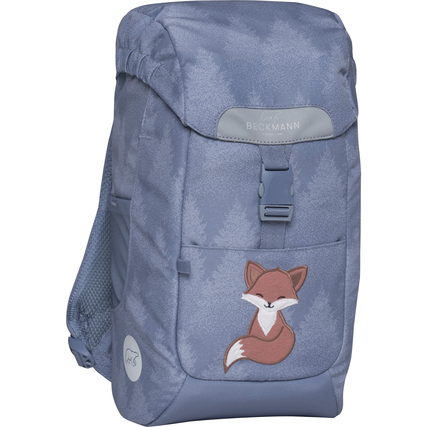Kindergartenrucksack in Blau mit Fuchs-Motiv und gepolstertem Tragekomfort.