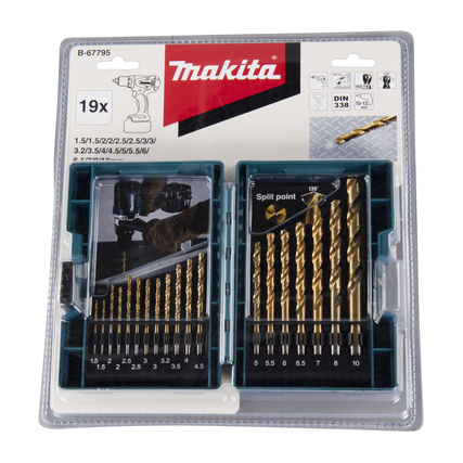Makita® Bohrersatz Longlife HSS TiN 19 Teile Produktbild pa_produktabbildung_3 XL
