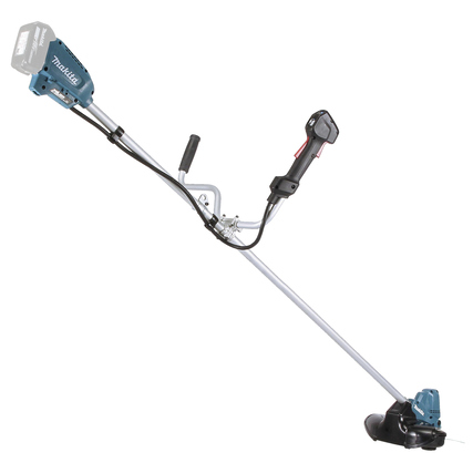 Rasentrimmer mit bürstenlosem Motor, verstellbarem Schaft und automatischer Drehzahlregulierung.