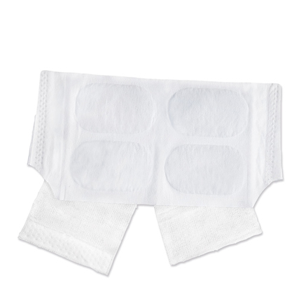 Wärmepad mit vier Wärmezellen für Rücken und Lendenwirbelsäule in weißer Farbe.