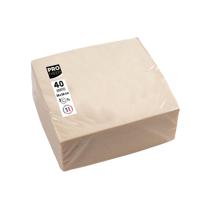 PROnappe Servietten 38 x 38 cm (B x L) elfenbein 40 St./Pack.