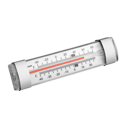 Hausgerätethermometer mit Skala für Temperaturmessungen im Kühl- und Tiefkühlbereich.