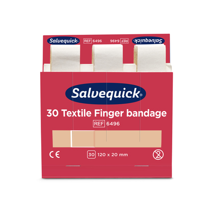 Salvequick Nachfüllset Pflasterspender Refill 6496 Salvequick Pflasterspender Blue Detectable 1009072 Textil 30 St./Pack.