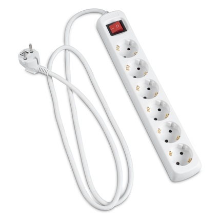 Hama Steckdosenleiste 6 Steckdosen 3 m weiß Produktbild pa_produktabbildung_4 XL
