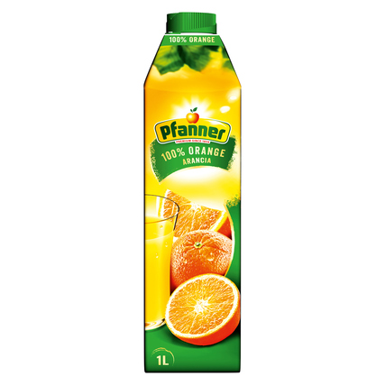 Pfanner Fruchtsaft Orange TetraPak 8 x 1 l/Pack.