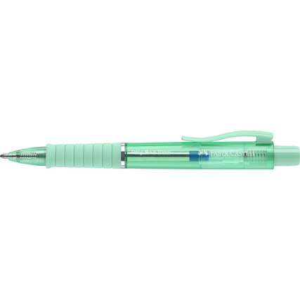 Faber-Castell Kugelschreiber Poly Ball View 0,6mm XB blau Mine auswechselbar dokumentenecht Schaftfarbe: jelly mint