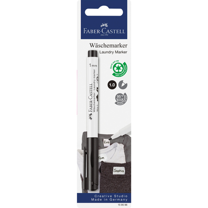Faber-Castell Textilmarker 1mm schwarz Rundspitze