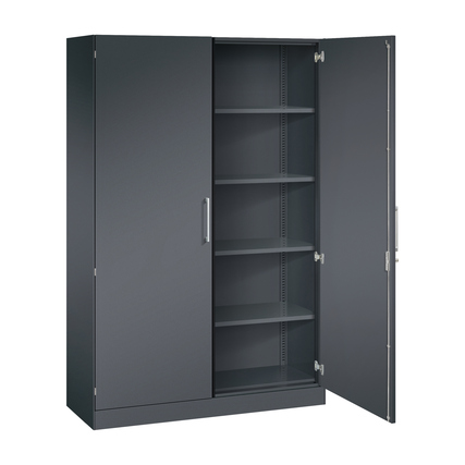 C+P Flügeltürenschrank Asisto 1.200 x 1.980 x 435 mm (B x H x T) schwarzgrau schwarzgrau Produktbild pa_produktabbildung_2 XL