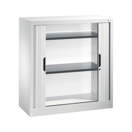 C+P Rollladenschrank Omnispace 1.000 x 1.030 x 420 mm (B x H x T) 2 Ordnerhöhen lichtgrau Produktbild pa_produktabbildung_2 XL