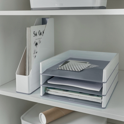 Leitz Stehsammler WOW Duo Colour grau/weiß Produktbild pa_ohnedeko_3 XL
