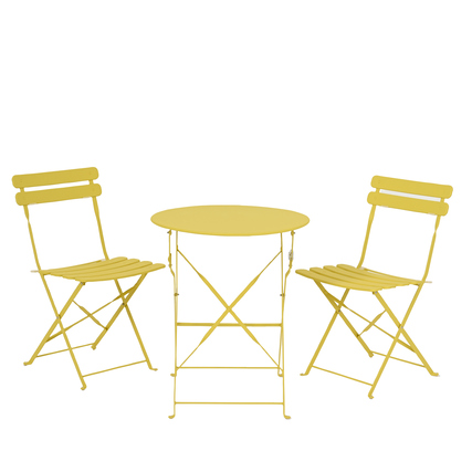 KAEMINGK Gartensitzgruppe Helsingborg Stahl, pulverbeschichtet Stahl, pulverbeschichtet gelb