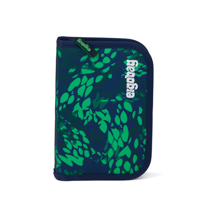 ergobag Federmäppchen gefüllt PET, 100 % recycelt blau/grün DrachenbezwingBär