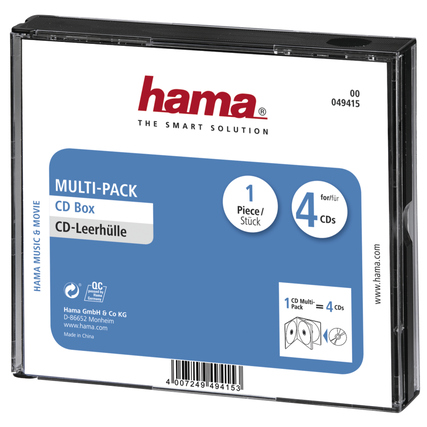 Hama CD/DVD Hülle Multi-Pack 14,2 x 12,5 x 2,4 cm (B x H x T) Polystyrol schwarz