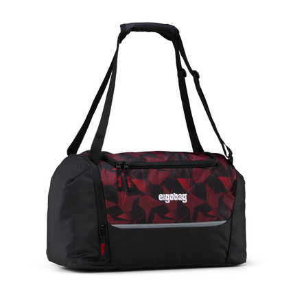 ergobag Sporttasche 42 x 26,5 x 21 cm (B x H x T) Reißverschluss reflektierend Nassfach, Deckelfach, Hauptfach 100 % Polyester rot/schwarz UnaufhaltBär