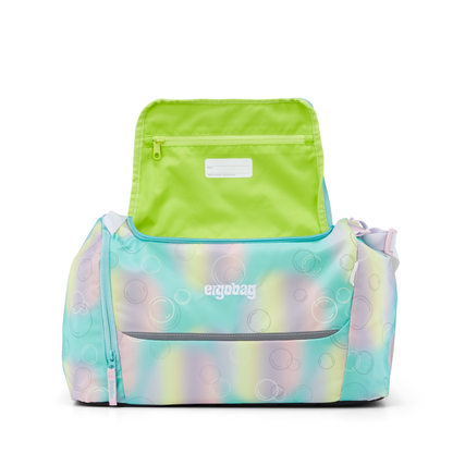 Sporttasche in Pastellfarben mit einem separaten Fach und gepolstertem Tragegriff.