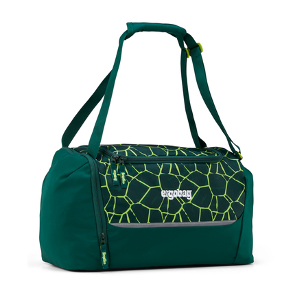 ergobag Sporttasche 42 x 26,5 x 21 cm (B x H x T) Reißverschluss reflektierend Nassfach, Deckelfach, Hauptfach 100 % Polyester grün BärRex