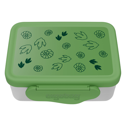 ergobag Brotzeitdose 17 x 7 x 14 cm (B x H x T) 1l Edelstahl grün/grau Dschungel