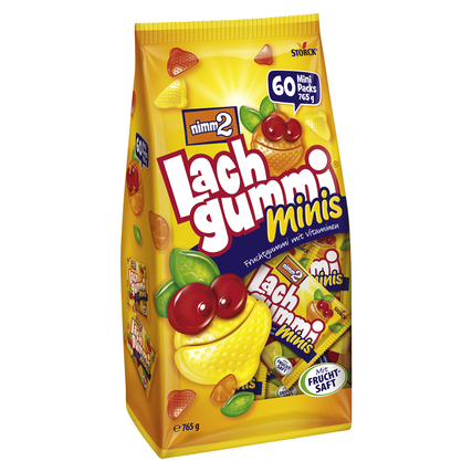 nimm2 Fruchtgummi Lachgummi minis 60 x 12,75 g/Pack.