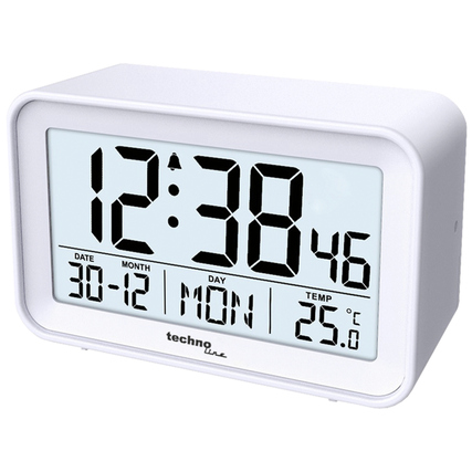 technoline® Wecker WT 497 10,5 x 7 x 4,5 cm (B x H x T) 2 Batterien Kunststoff weiß
