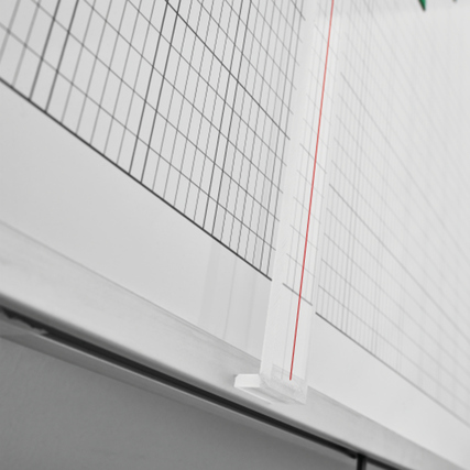 Magnetoplan Urlaubsübersicht in vertikaler Ansicht, mit Raster zur Termin- und Personalplanung.