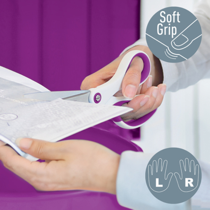 Leitz Universalschere WOW asymmetrisch, Langauge 205 mm violett Produktbild pa_ohnedeko_1 XL