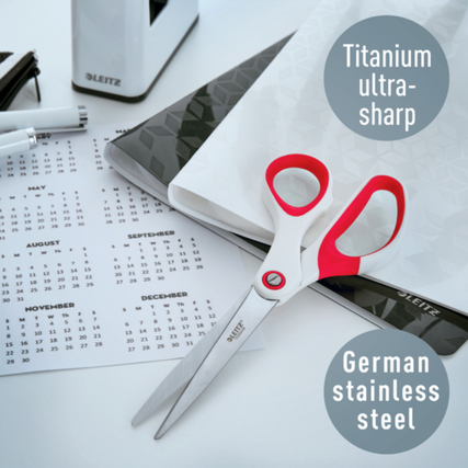 Leitz Universalschere WOW asymmetrisch, Langauge 205 mm rot Produktbild pa_ohnedeko_2 XL