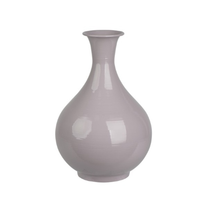 DECORIS Vase eisen 23 x 35 cm (Ø x H) Eisen, lackiert lila glänzend