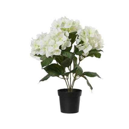 DECORIS Kunstpflanze Hortensie 28 x 46 x 28 cm (B x H x T) Polyester weiß