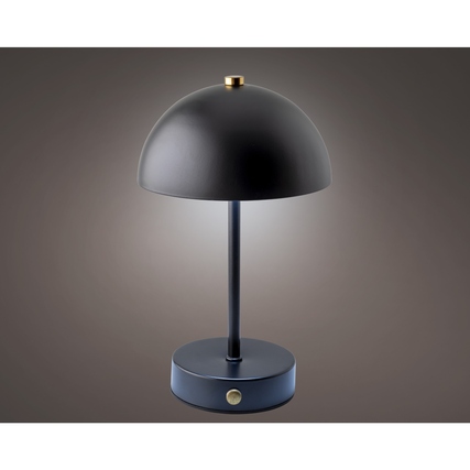 LUMINEO Tischleuchte Akku schwarz