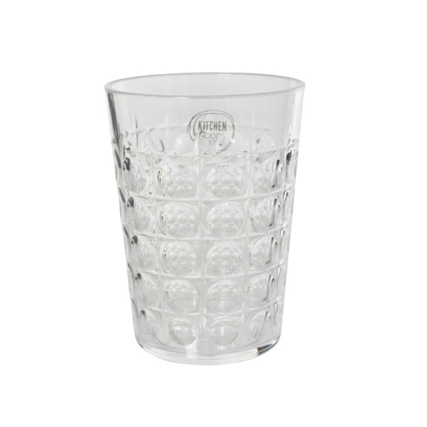 DECORIS Trinkglas 8,4 x 12 cm (Ø x H) 400ml Plastik transparent