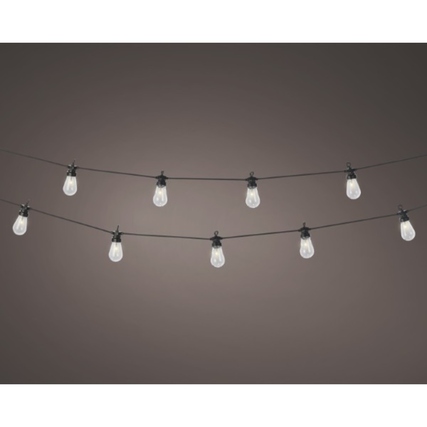 LUMINEO Lichterkette Innenbereich, Außenbereich 4 cm x 9,5 m (Ø x L) LED 20 LEDs Netzbetrieb