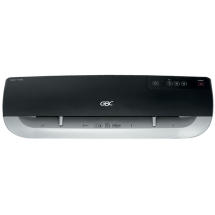 Laminiergerät in schwarzer und grauer Farbe mit Bedienelementen an der Vorderseite.