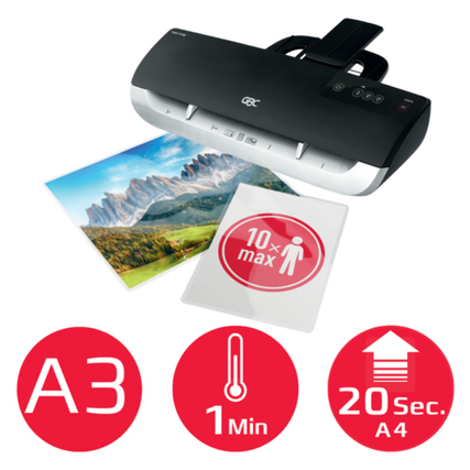 GBC® Laminiergerät Fusion™ 3100L Heißlaminierung 50 x 10 x 150 cm (B x H x T) DIN A3 schwarz/silber