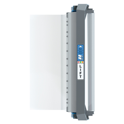 GBC Folienkassette Foton 30 in Seitenansicht mit eingelegter Laminierfolie.