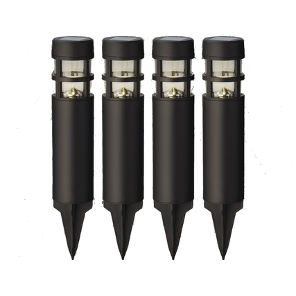 LUMINEO Solarleuchte 7,2 x 28 cm (Ø x H) Plastik schwarz