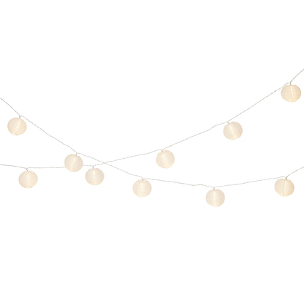 LUMINEO Lichterkette Birne Innenbereich, Außenbereich 7,5 cm x 2,7 m (Ø x L) LED 10 LEDs Batterie