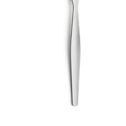 Kuchengabel mit schmalem, glattem Design und geradem Griff aus Edelstahl.