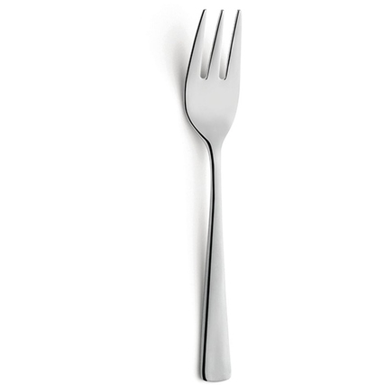 Kuchengabel mit drei Zinken aus Edelstahl in schlichter, eleganter Form.